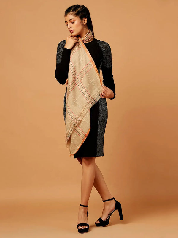 Soft Stole with Dobby Pattern in Multi