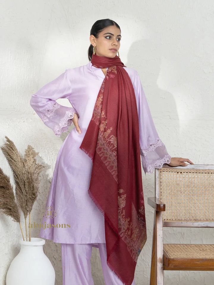 Woollen Kani Weave Shawl