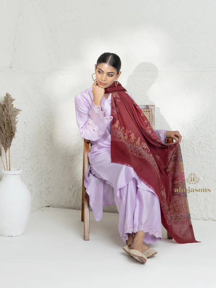 Woollen Kani Weave Shawl